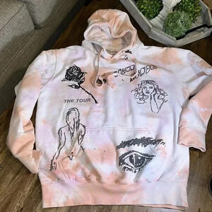 SHAWN MENDES EMBROIDERED MERCH THE TOUR CONCERT PULLOVER SWEATSHIRT MED